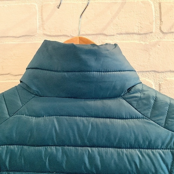 Nanette Lepore Puffer Jacket Outdoor Teal Blue Down Lighweight Lined S - Picture 8 of 16